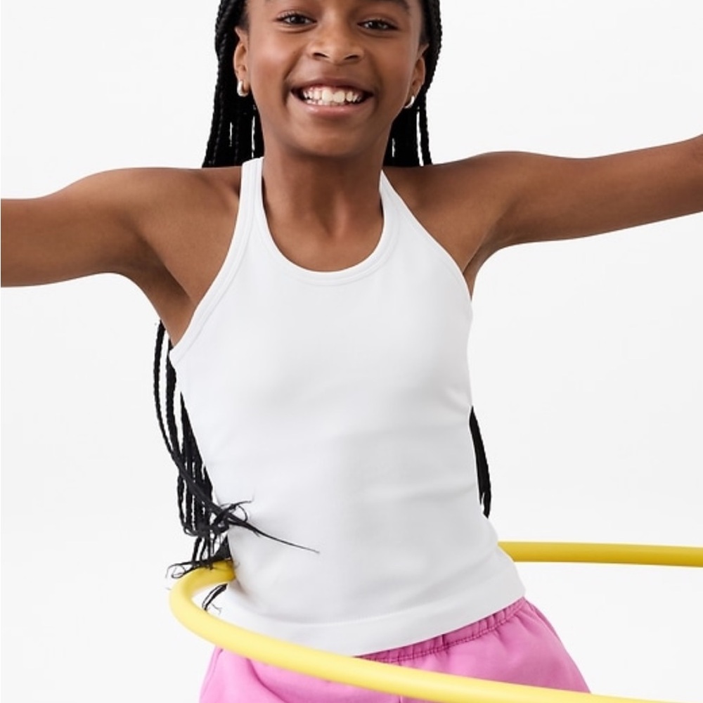 Athleta Rise Above Green Rib Cami Racerback Tank Top